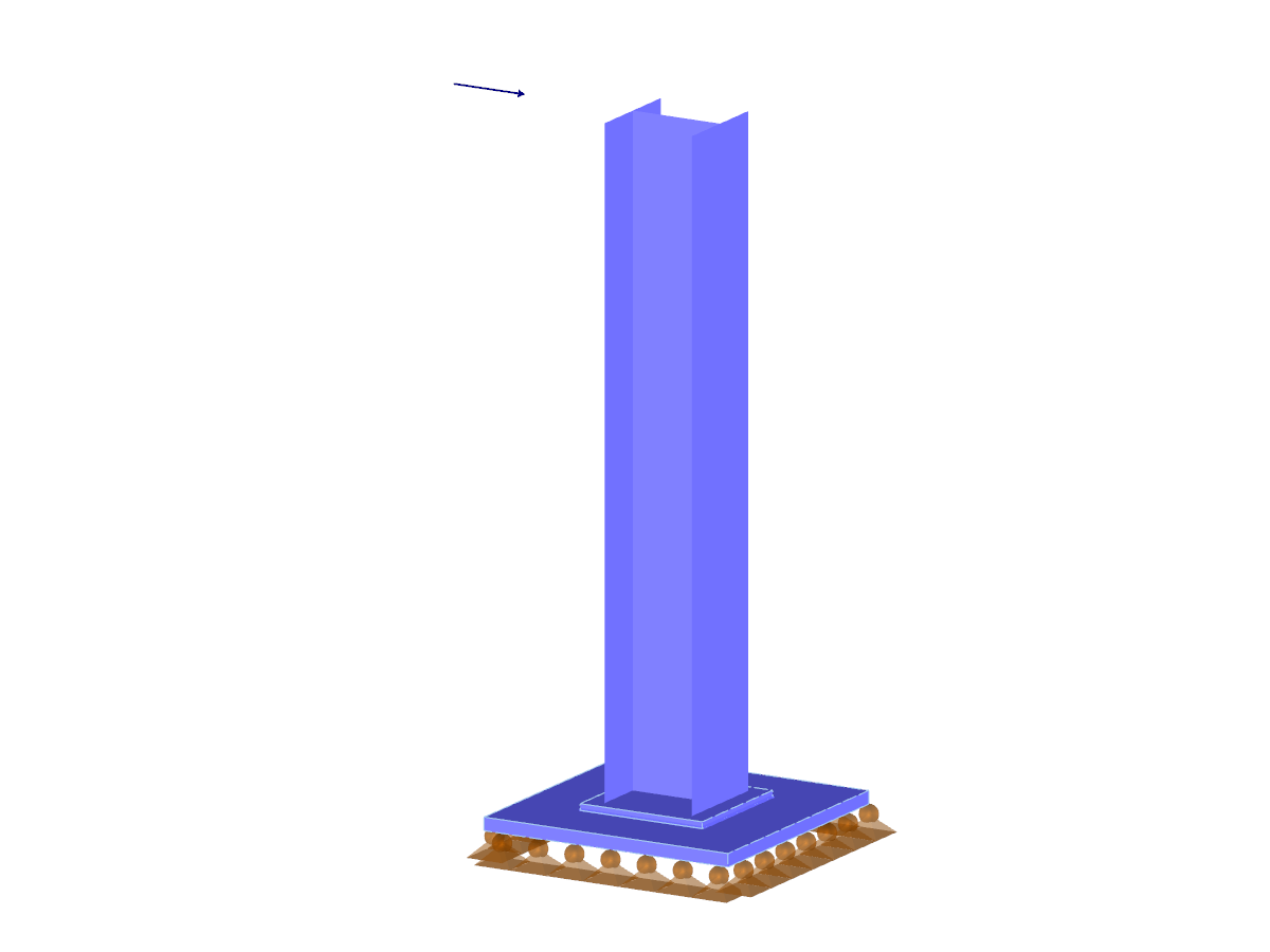 Stahlträger auf der Plattform