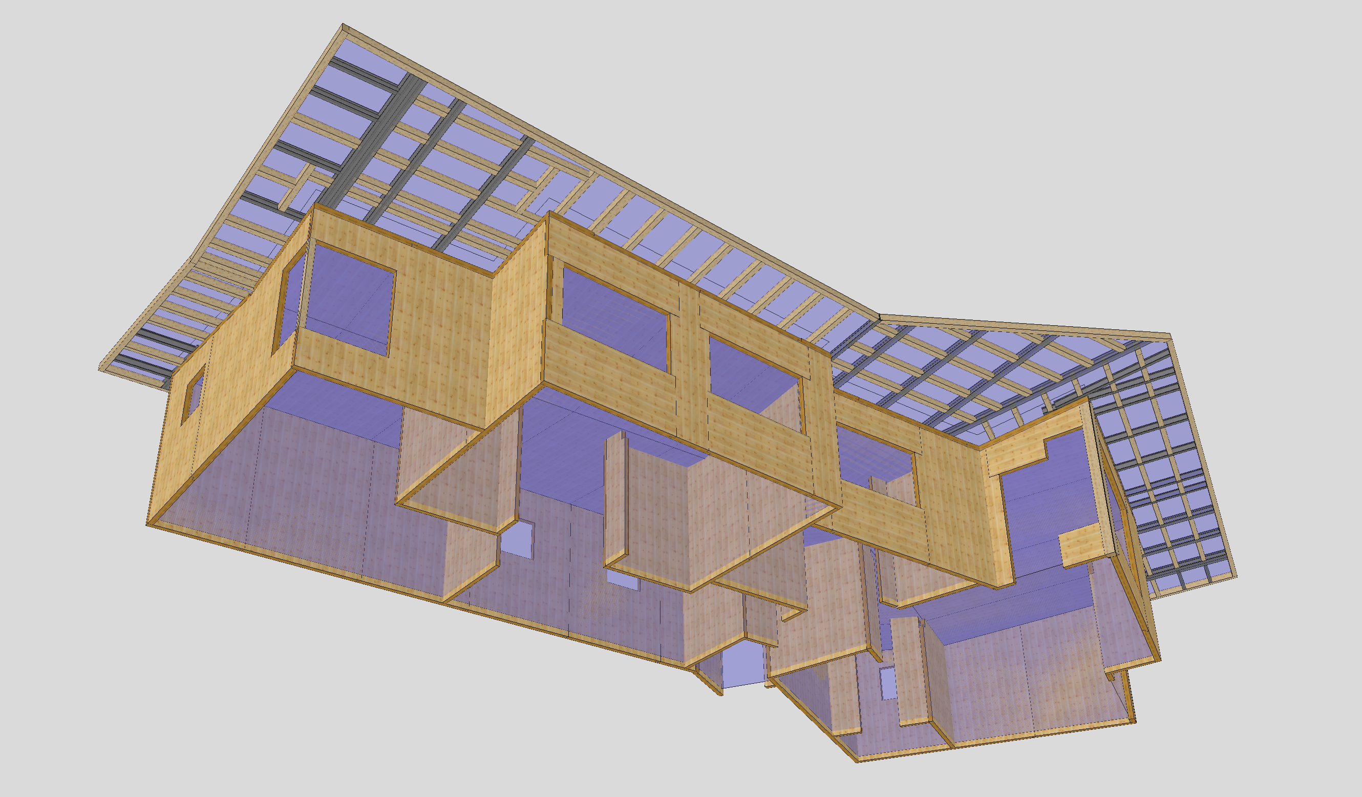 Modello 3D in Cadwork (© Maderas Besteiro)