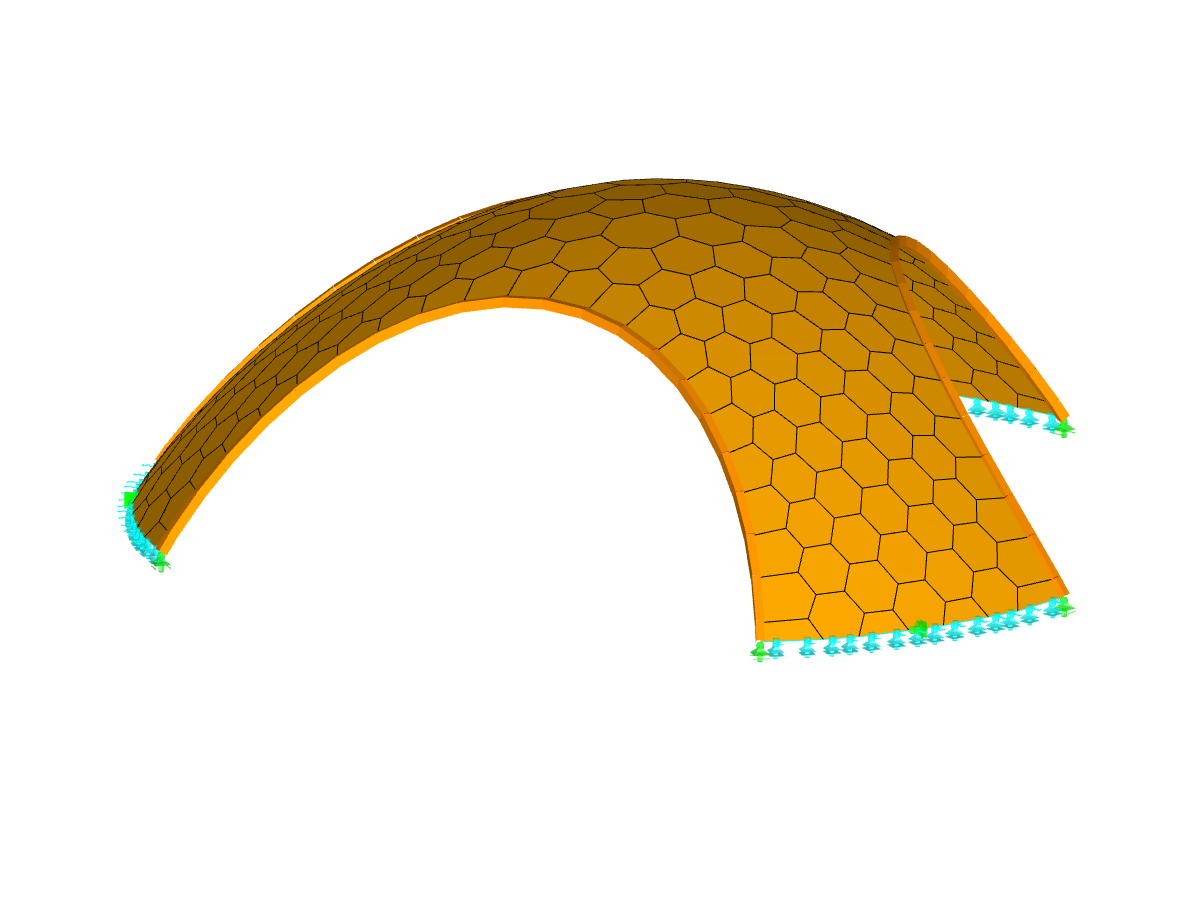 Modello del padiglione in legno in RFEM (© PIRMIN JUNG)