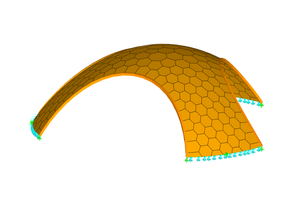 Modello del padiglione in legno in RFEM (© PIRMIN JUNG)