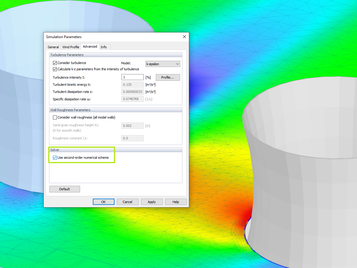 Schema numerico del secondo ordine in RWIND Simulation