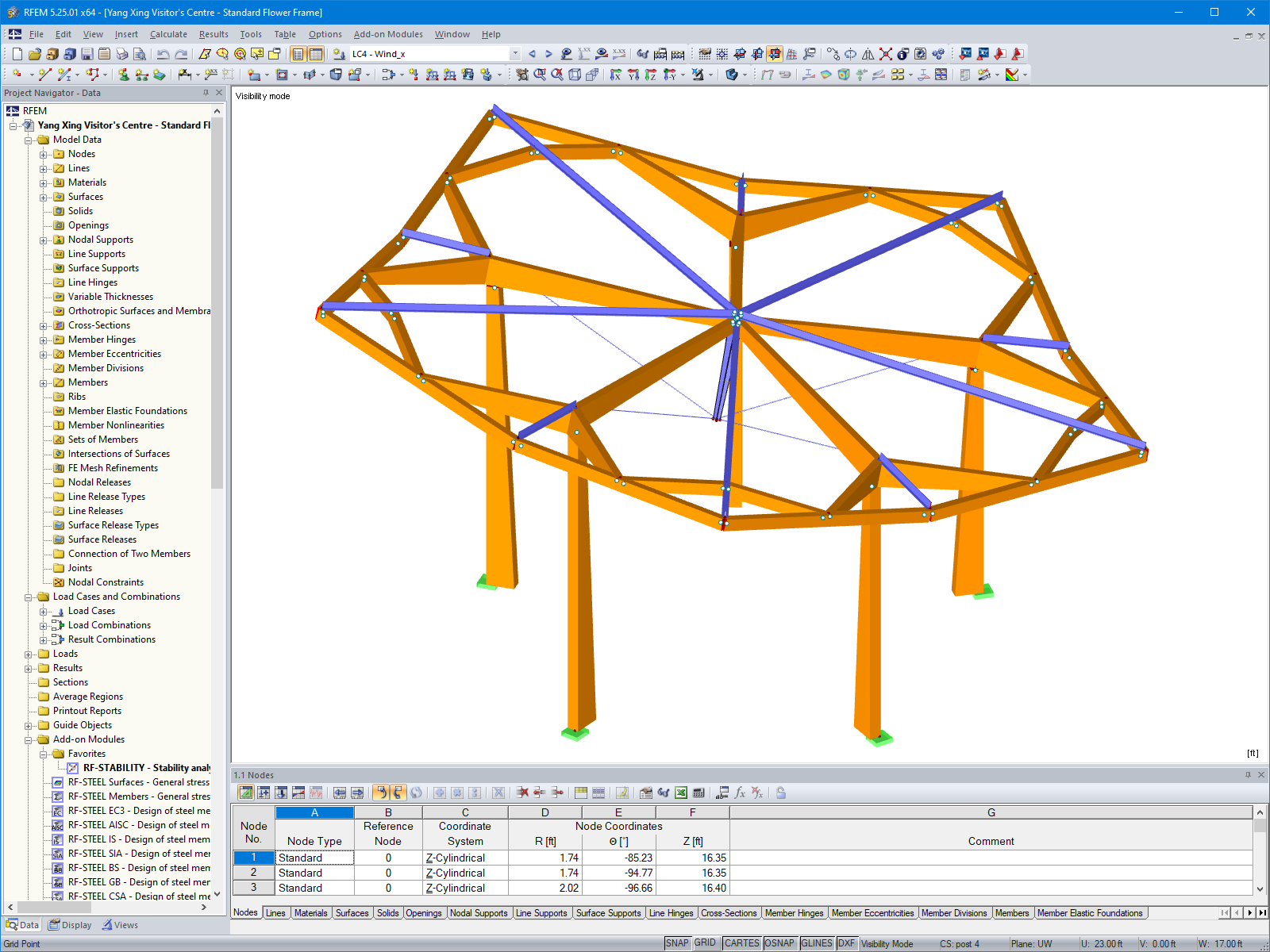 Modello 3D di un elemento singolo in RFEM (© Jing Kong & Associates Consulting Structural Engineers Inc.)
