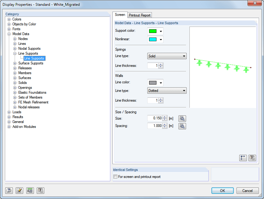 Modifica delle proprietà di visualizzazione