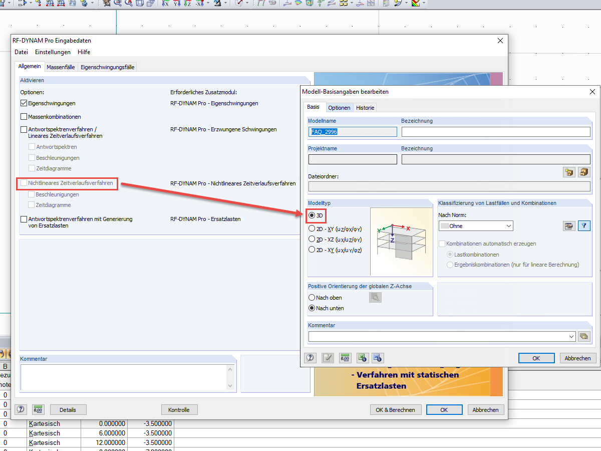 Attivazione del tipo di modello 3D