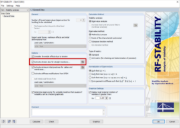 Attivazione della divisione dell'asta in RF-STABILITY