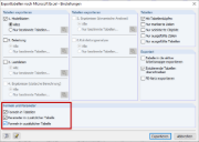 Esportazione di tabelle in Microsoft Excel - Impostazioni