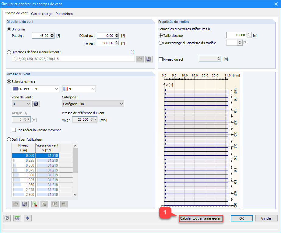 Calculer tout en arrière-plan dans RFEM