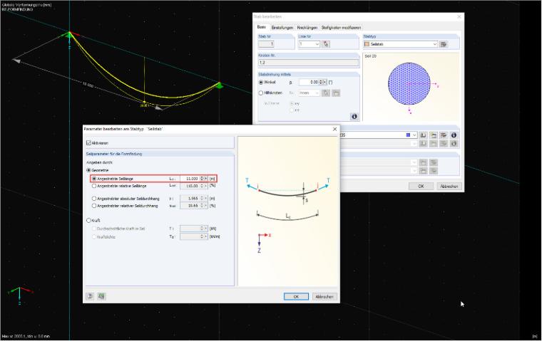 Immissione della lunghezza della fune