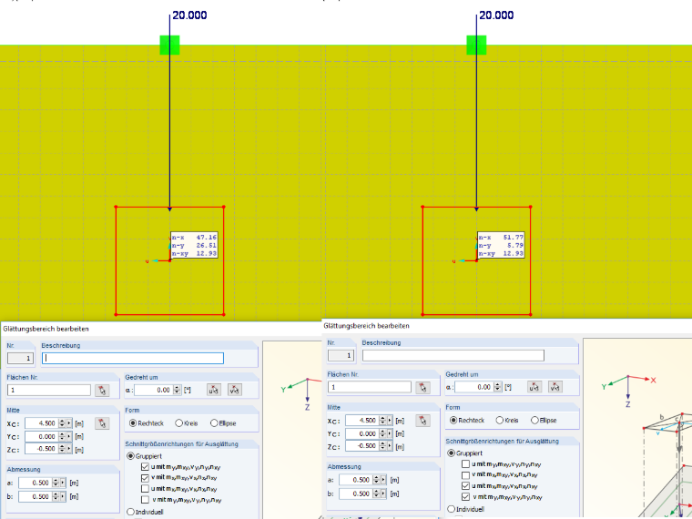 Combinazione 1/2 e 3/4
