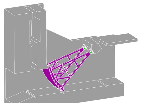 Rendering 3D della paratoia a settore (© AGICEA)