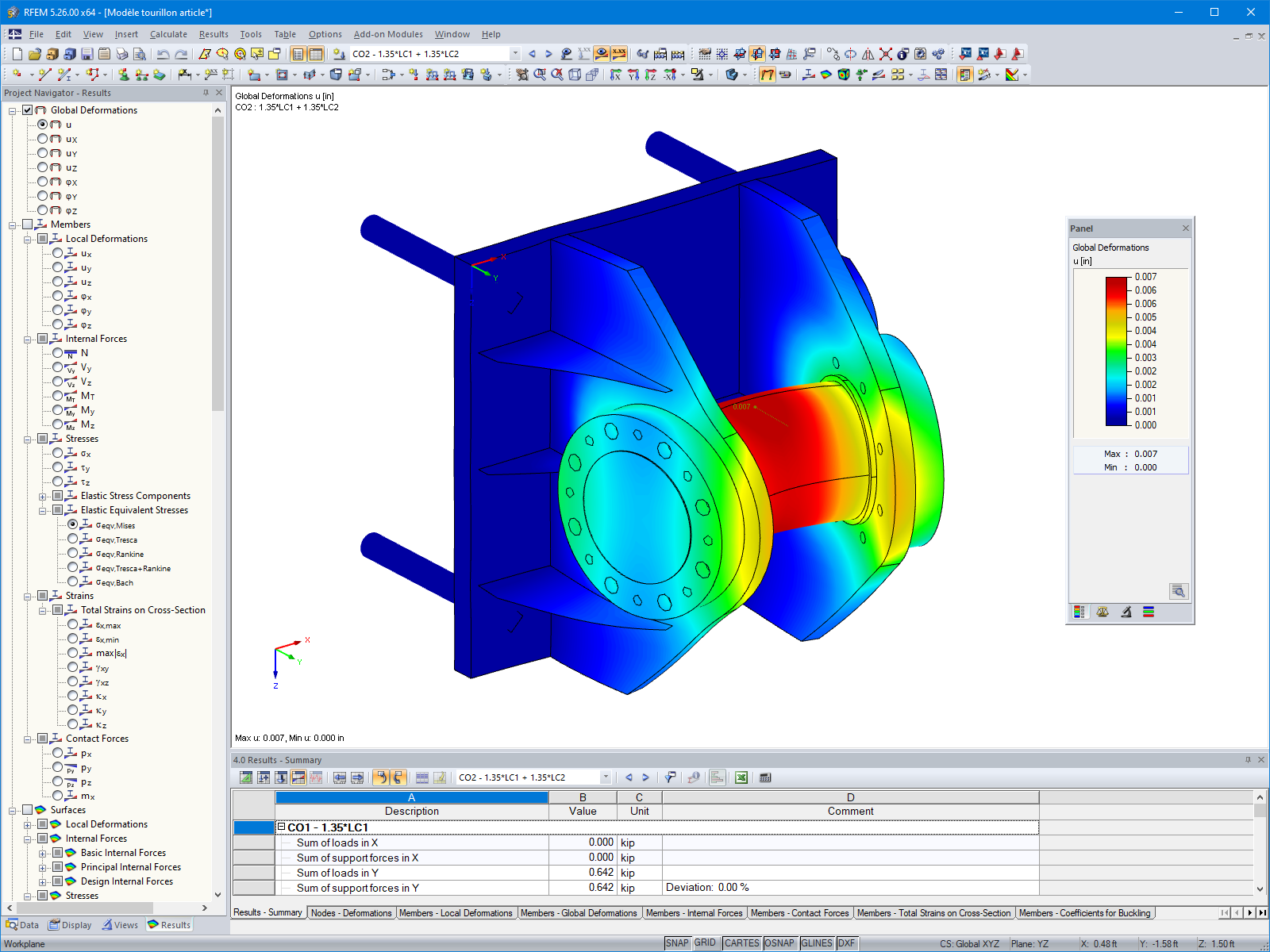 Perno con carico di taglio in RFEM (© AGICEA)