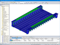 Ponte a metà passante, modello 3D RFEM (© Meyer + Schubart VBI)