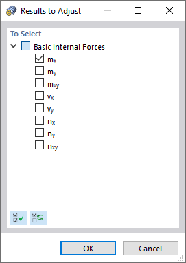 Selezione dei tipi di forze interne