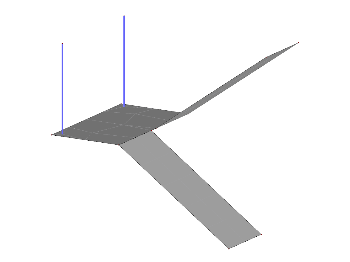 Scale dritte con 1 pianerottolo e 2 rampe e tiranti