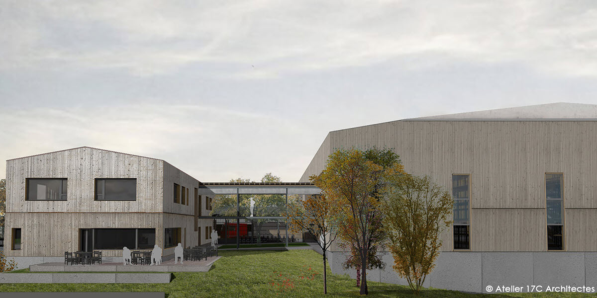 Costruzione della sede ÖkoFEN, Saint Baldoph, Francia (© Atelier 17C Architectes)