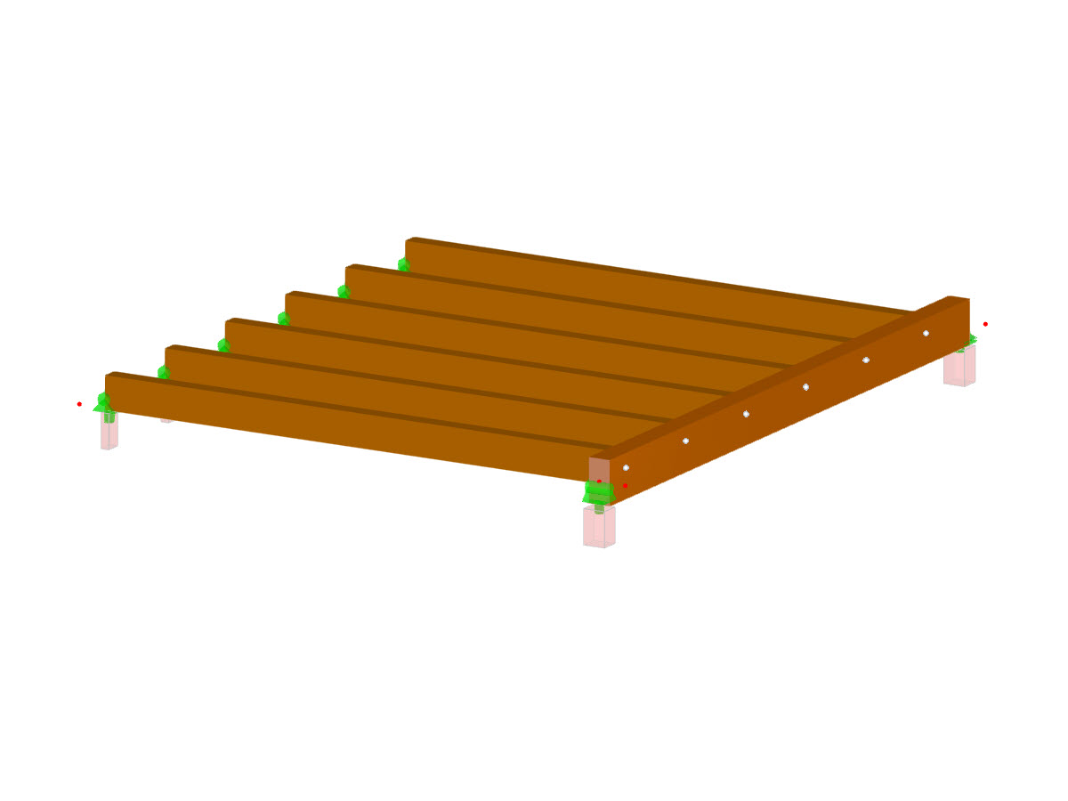 Struttura in legno con supporti di progettazione