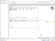 Progettazione di aste in legno rastremate e curve con vincoli illustrati ed effettive lunghezze all'interno di software di analisi strutturale.
