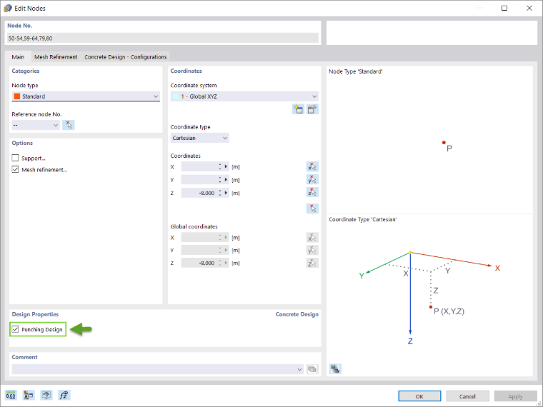 Casella di controllo verifica punzonamento