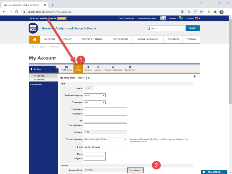 FAQ 005176 | Come posso cambiare la mia password per l'extranet?