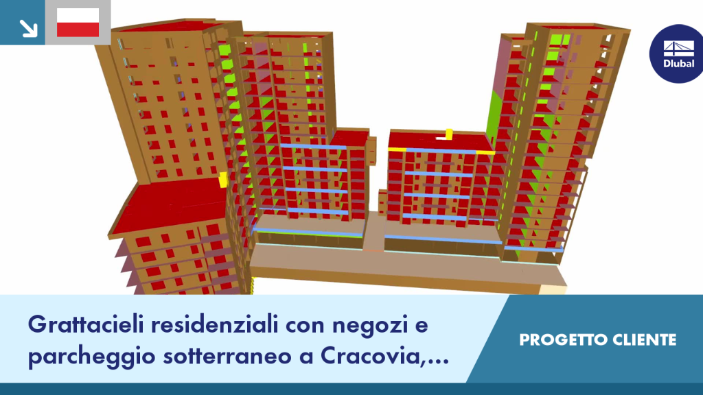 Complesso residenziale con negozi e garage sotterraneo a Cracovia, Polonia