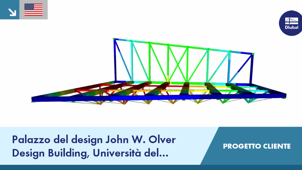 Vista esterna del John W. Olver Design Building all'Università del Massachusetts