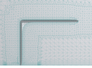 Mesh del volume finito con cinque strati di contorno vicino alle superfici