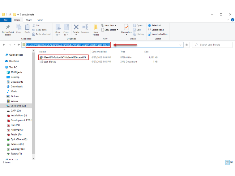 FAQ 005211 | Posso eliminare i blocchi definiti dall'utente nel Dlubal Center?