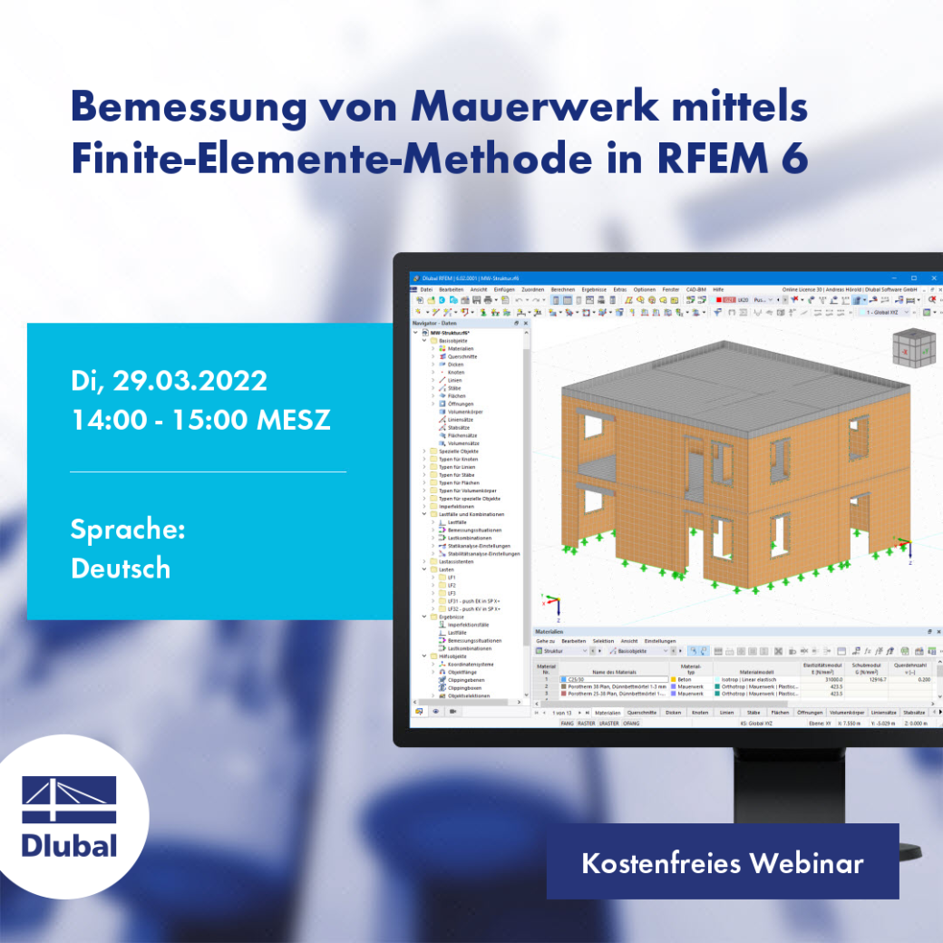 Verifica muratura utilizzando il metodo degli elementi finiti in RFEM 6