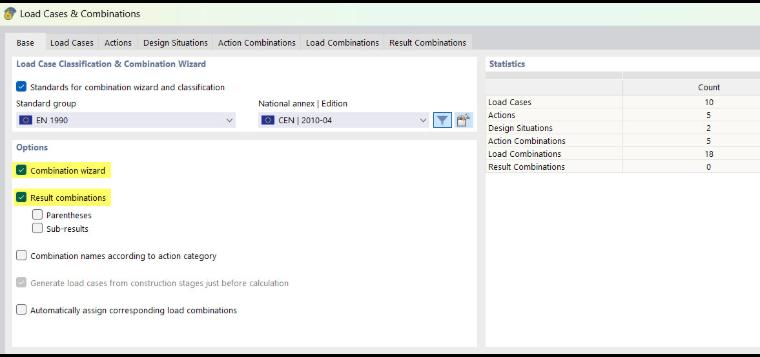 Attiva assistente combinazioni e combinazioni di risultati