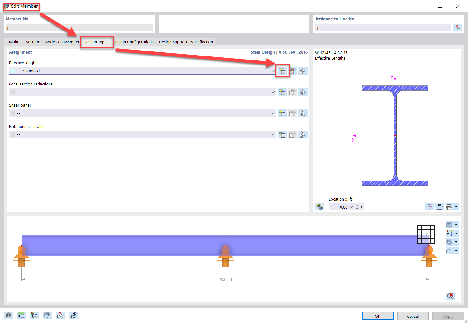 FAQ 005240 | Come posso definire le lunghezze efficaci durante la verifica dell'acciaio in RFEM 6?