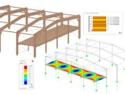 Struttura di capannone in legno