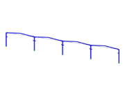 Capannone industriale a quattro campate con gru a ponte