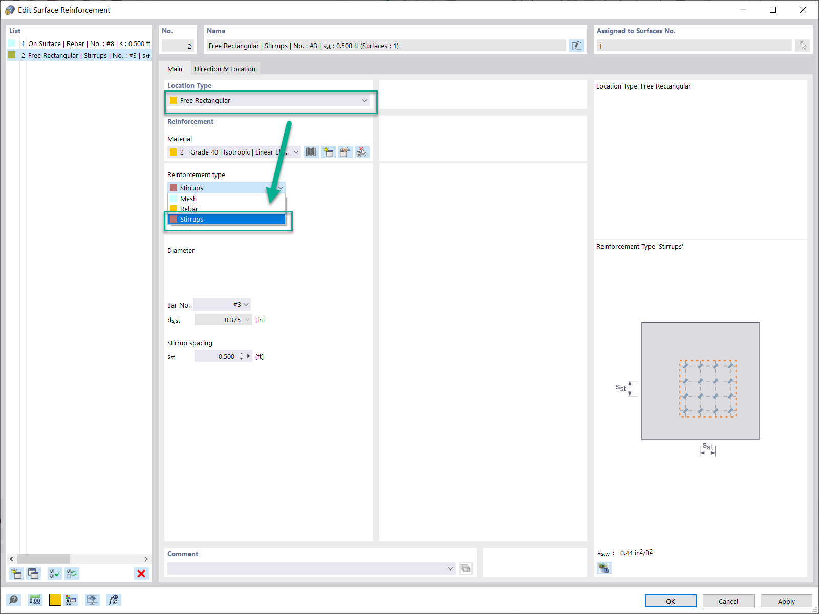 KB 001741 | Verifica a taglio per punzonamento in RFEM 6 secondo ACI 318-19 e CSA A23.3-19