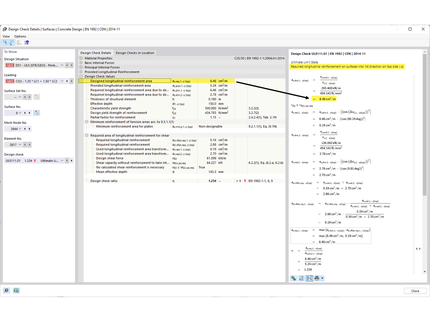 FAQ 005280 | Come posso controllare il modo in cui RFEM 6 determina l'armatura necessaria?