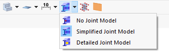 Pulsante Elenco per la visualizzazione del modello del giunto