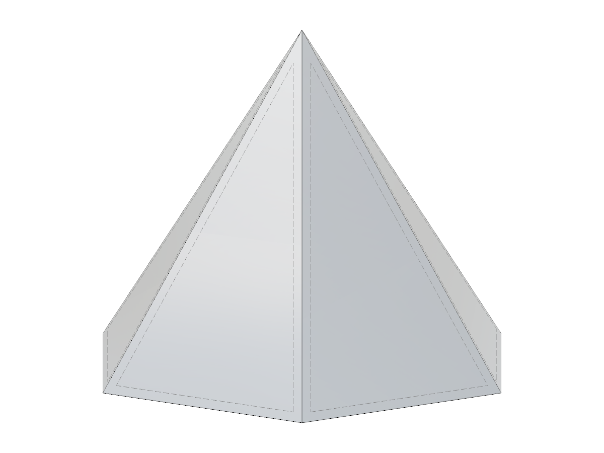 Piramide esagonale con input parametrici JavaScript per la lunghezza del lato, il raggio del cerchio circoscritto o il raggio del cerchio inscritto.