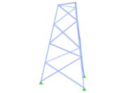 ID modello 2315 | TST012-a | Traliccio | Piano triangolare | Diagonali K a destra