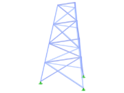 ID modello 2317 | TST013-a | Torre reticolare | Pianta triangolare | K-diagonali destra e orizzontali