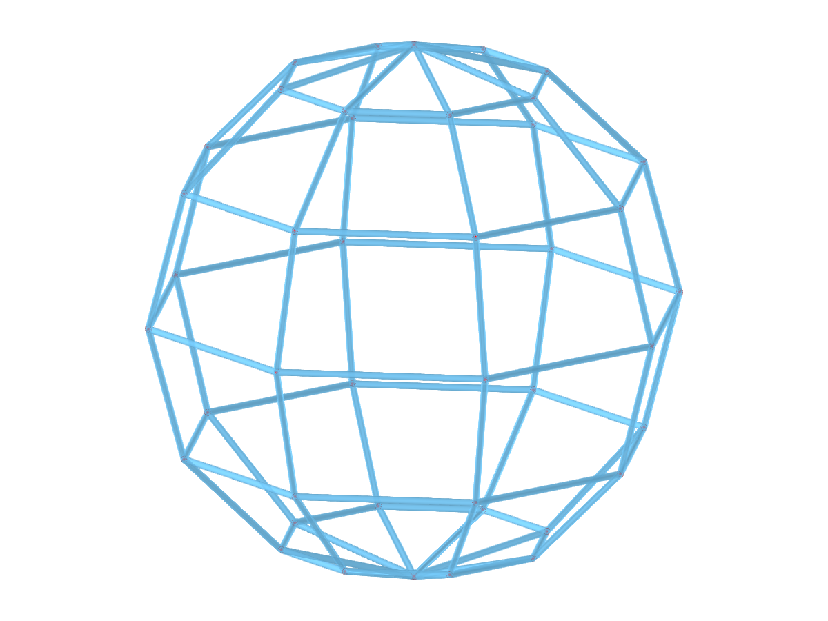 ID Modello 2864 | SPH001 | Sfera | Meridiani e Paralleli Poligonali