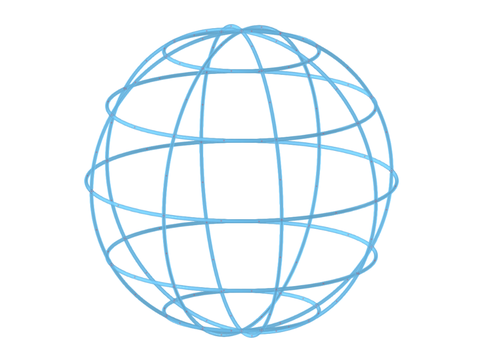 ID Modello 2901 | SPH002 | Sfera | Meridiani e Paralleli Circolari