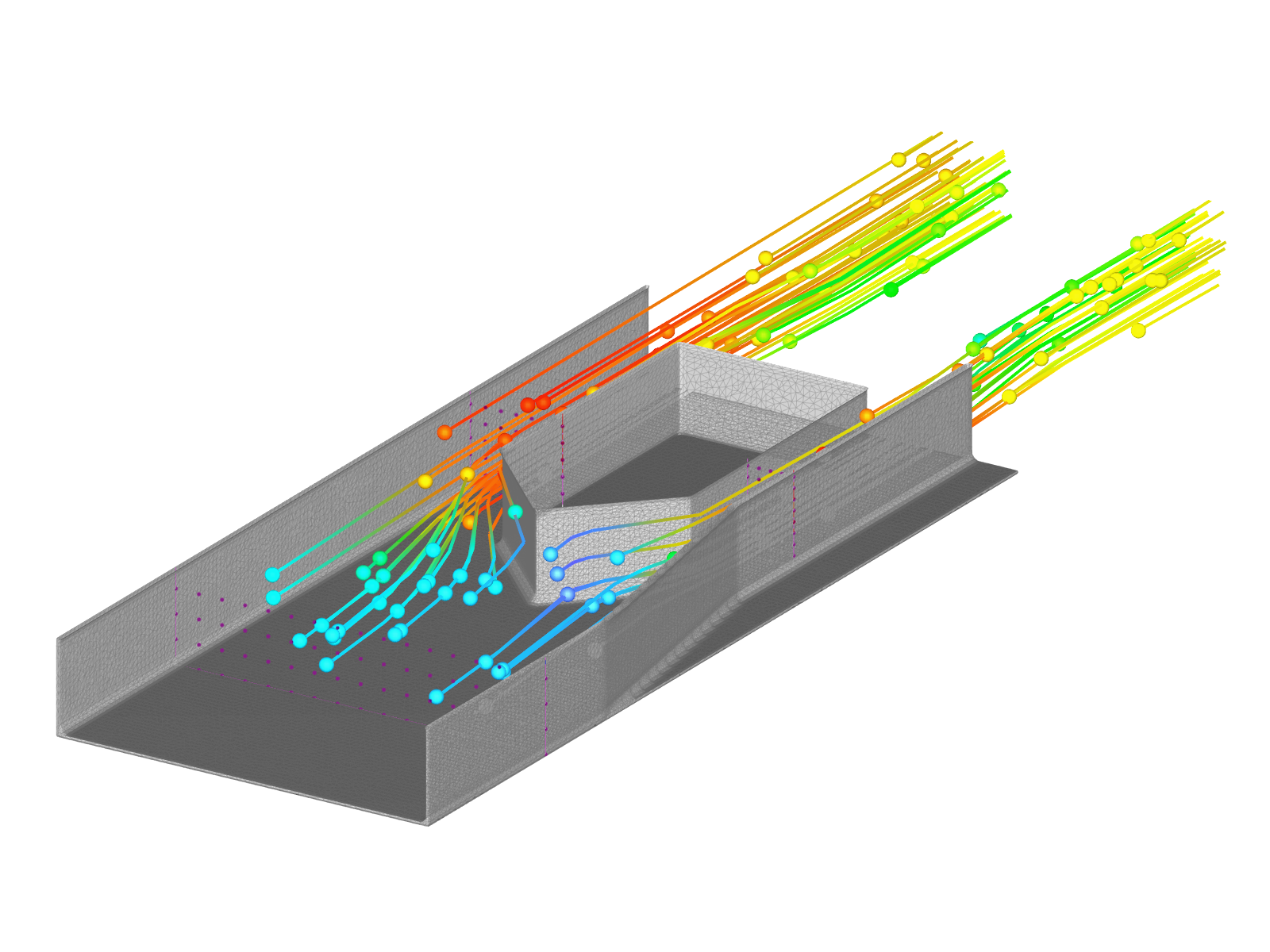 Flusso di particelle attraverso un piccolo tunnel