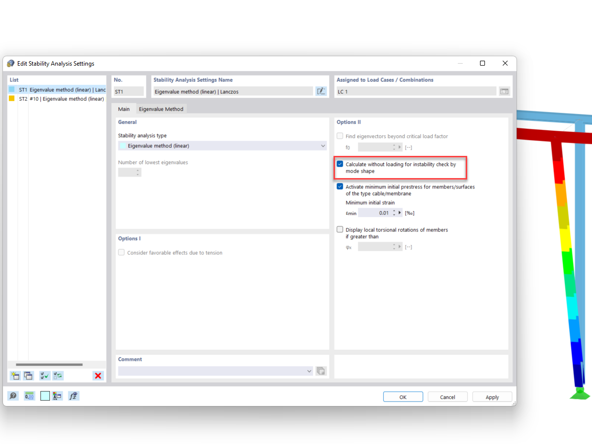 FAQ 005345 | Il mio modello in RFEM 6/RSTAB 9 è instabile. Quale potrebbe essere la causa?