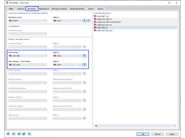 KB 001809 | Progettazione di acciaio AISI piegato a freddo in RFEM 6