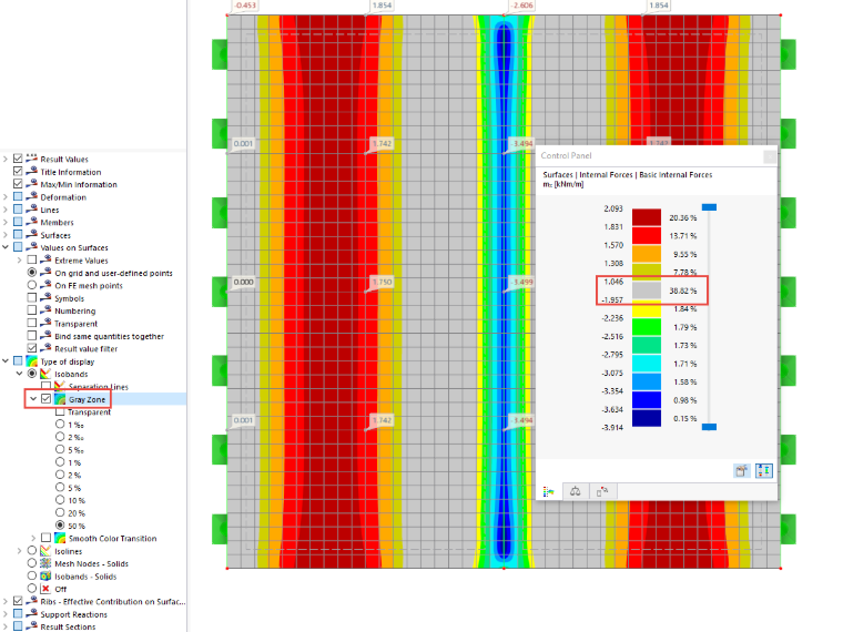 FAQ 005354 | Voglio nascondere i risultati della mia superficie per un certo intervallo vicino al valore zero. Come posso risolverlo comodamente in RFEM 6?