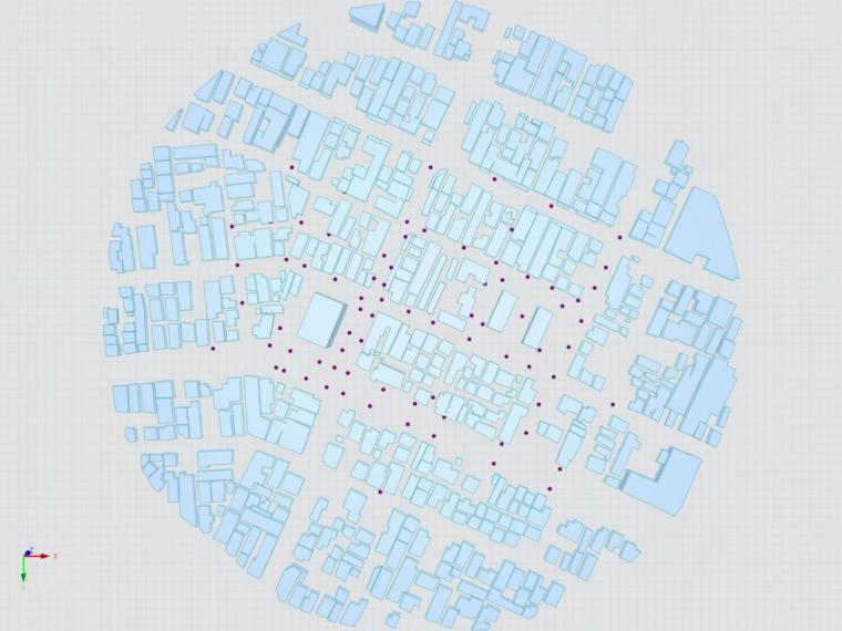 Costruzione del modello dall'alto - Caso di studio AIJ: sezione di città reale con edifici bassi Niigata City