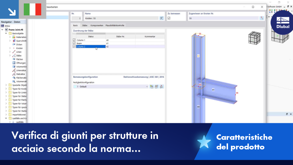 Progettazione di giunti acciaio secondo la norma americana ANSI/AISC 360-16 senza menzionare i dettagli del software