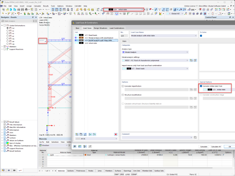 KB 001833 | Utilizzo delle non linearità nell'analisi dello spettro di risposta in RFEM 6
