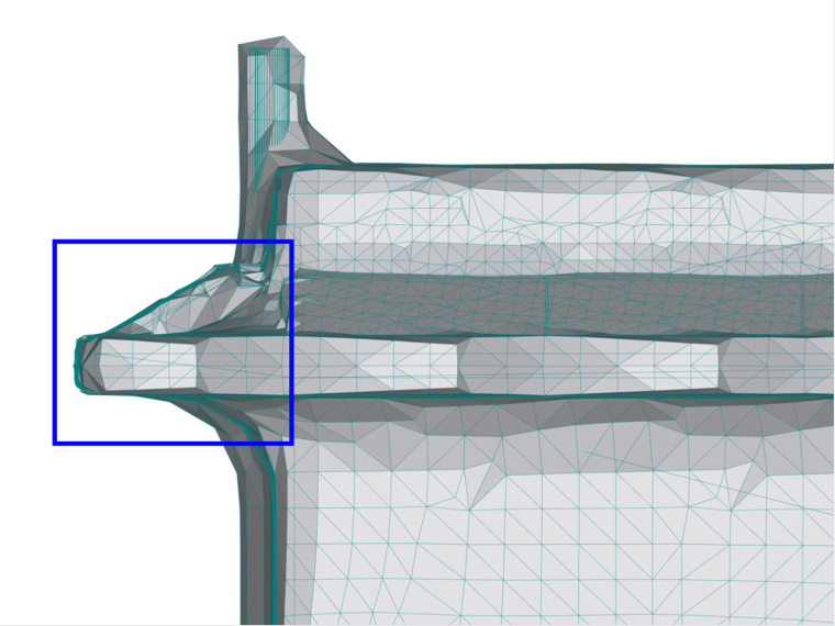 Coarse Mesh Around the Panels