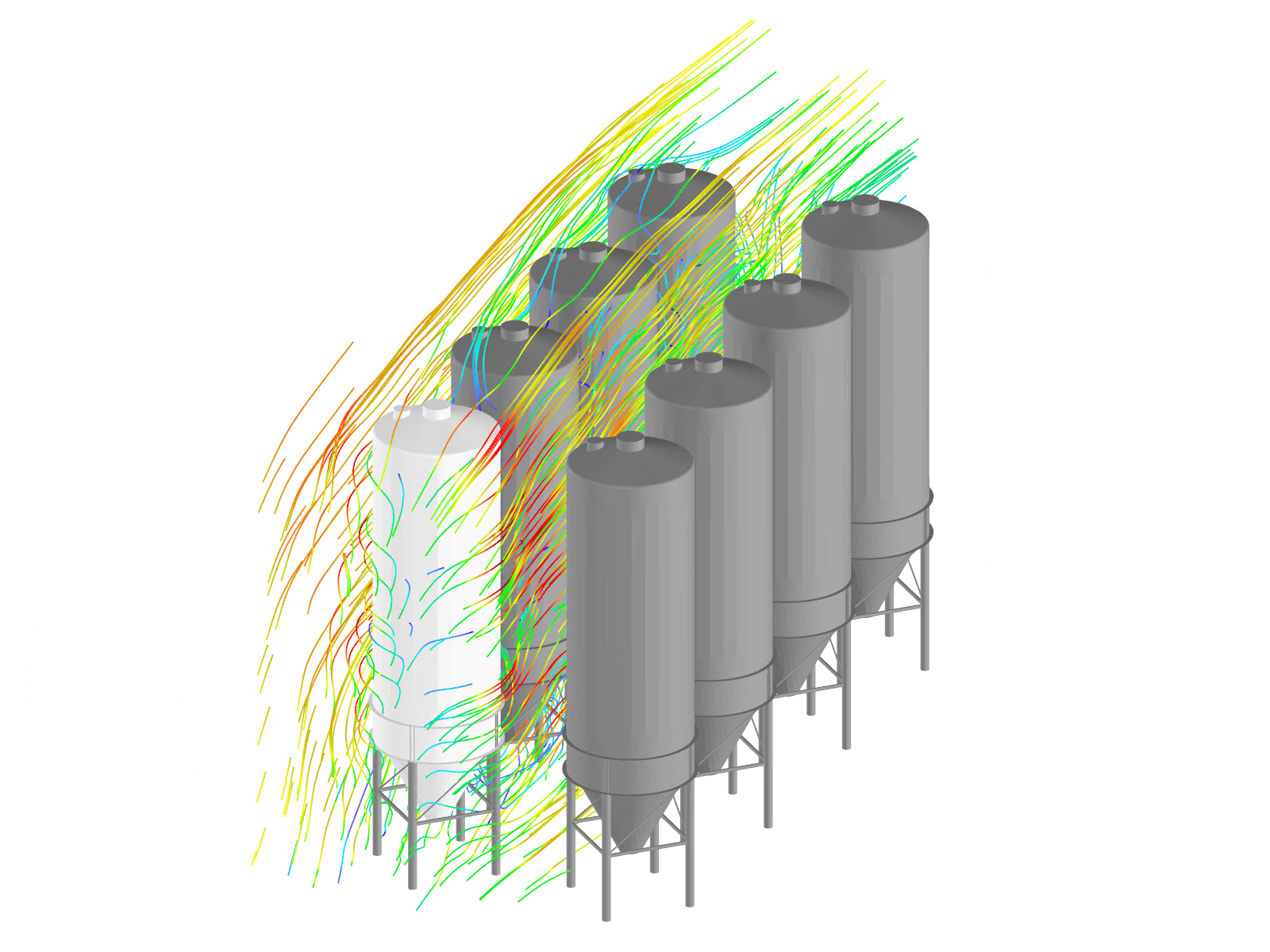 Modello 004154 | Modello con 8 silos