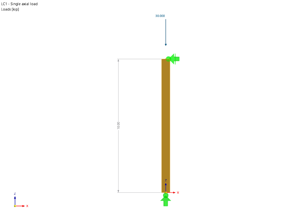 KB 001848 | Verifica di colonne di legno secondo la norma NDS 2018 in RFEM 6